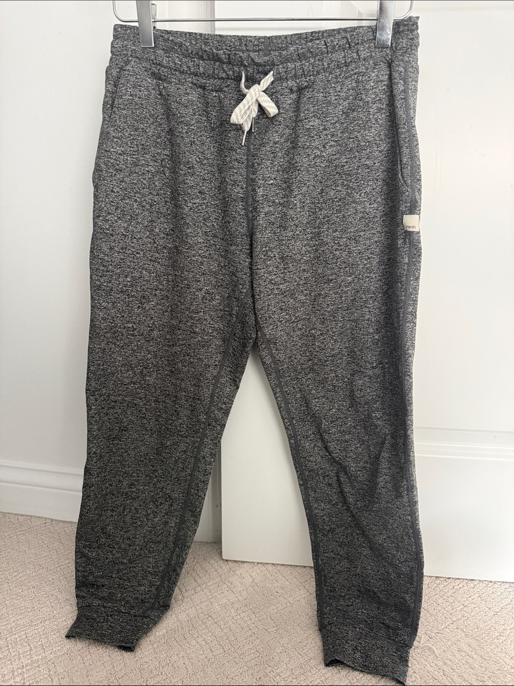 Vuori Heather Gray Knit Jogger Sweatpants